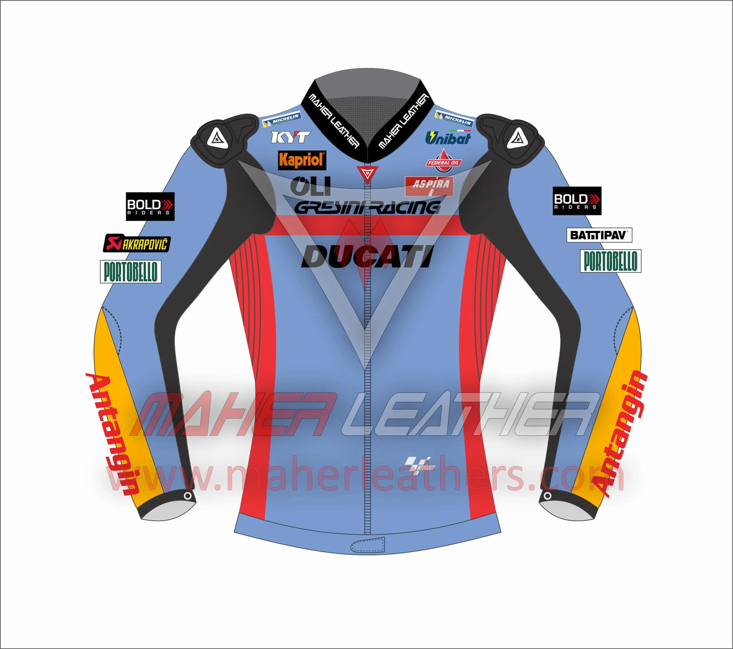 Fabio Di Giannantonio Ducati leather Motogp replica jacket 2022