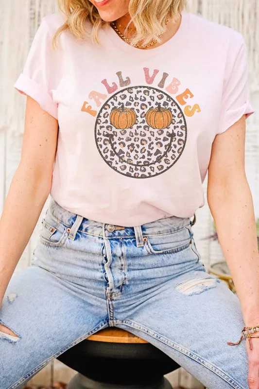 FALL VIBES LEOPARD PUMPKINS GRAPHIC TEE