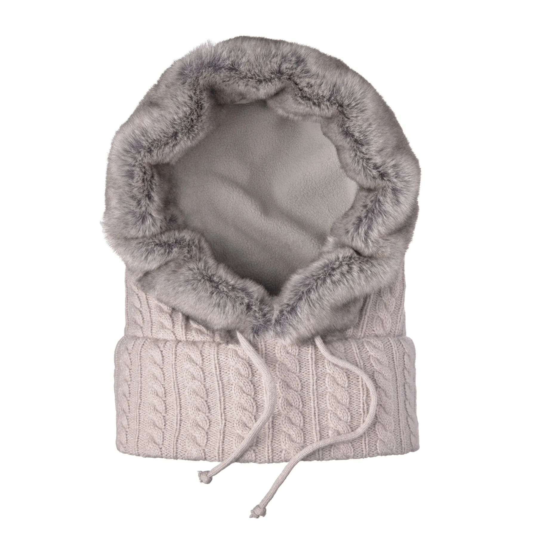 Faux Fur Neck Warmer Hood