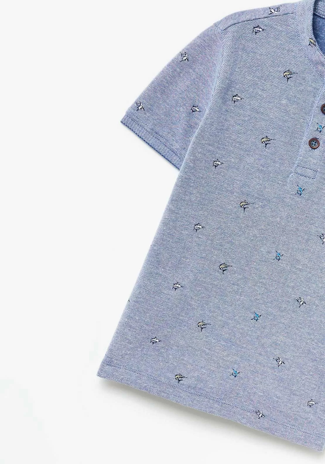 Fish Polo T-Shirt - Navy / Blue