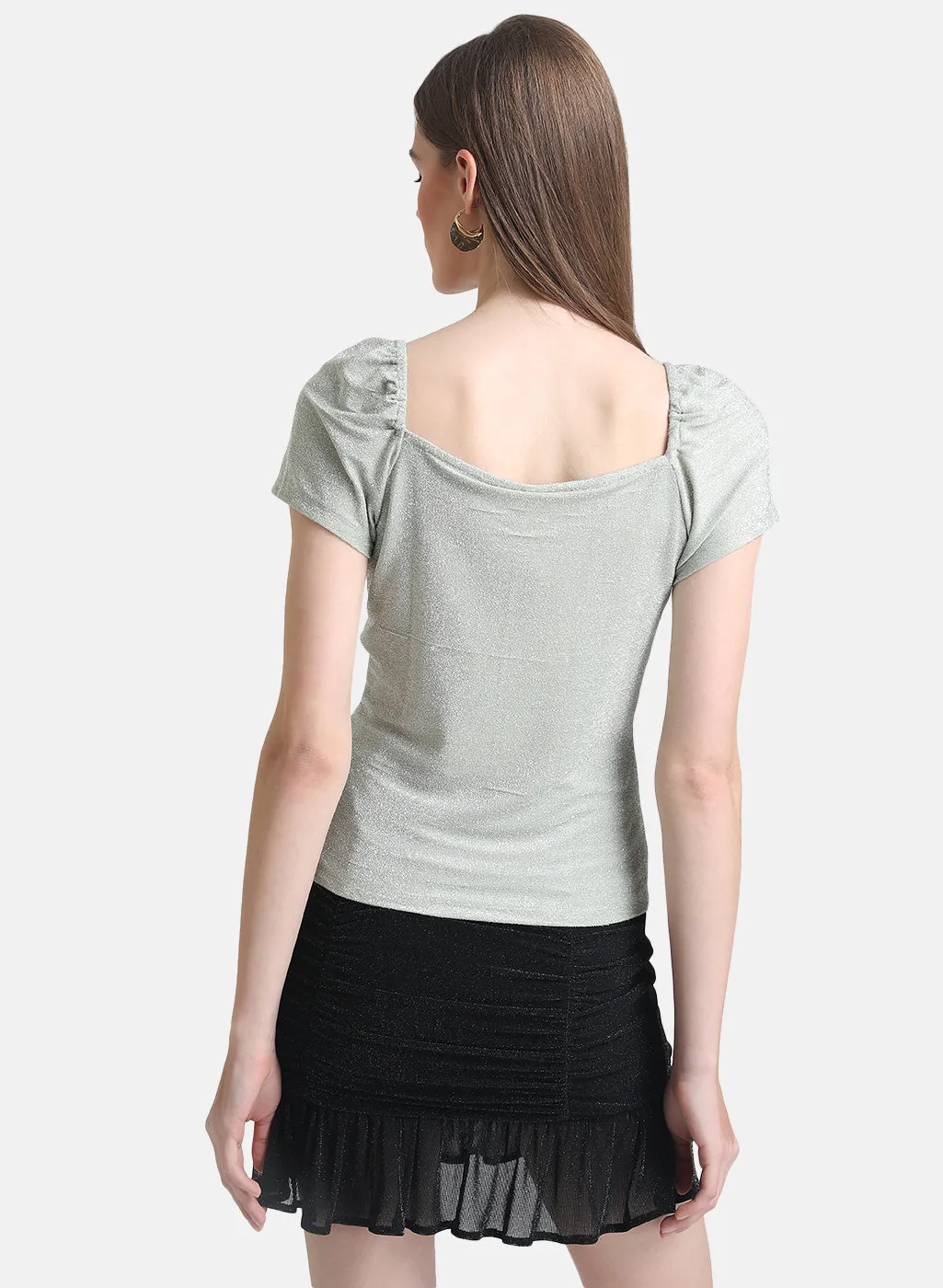 Front Ruching Detail Top