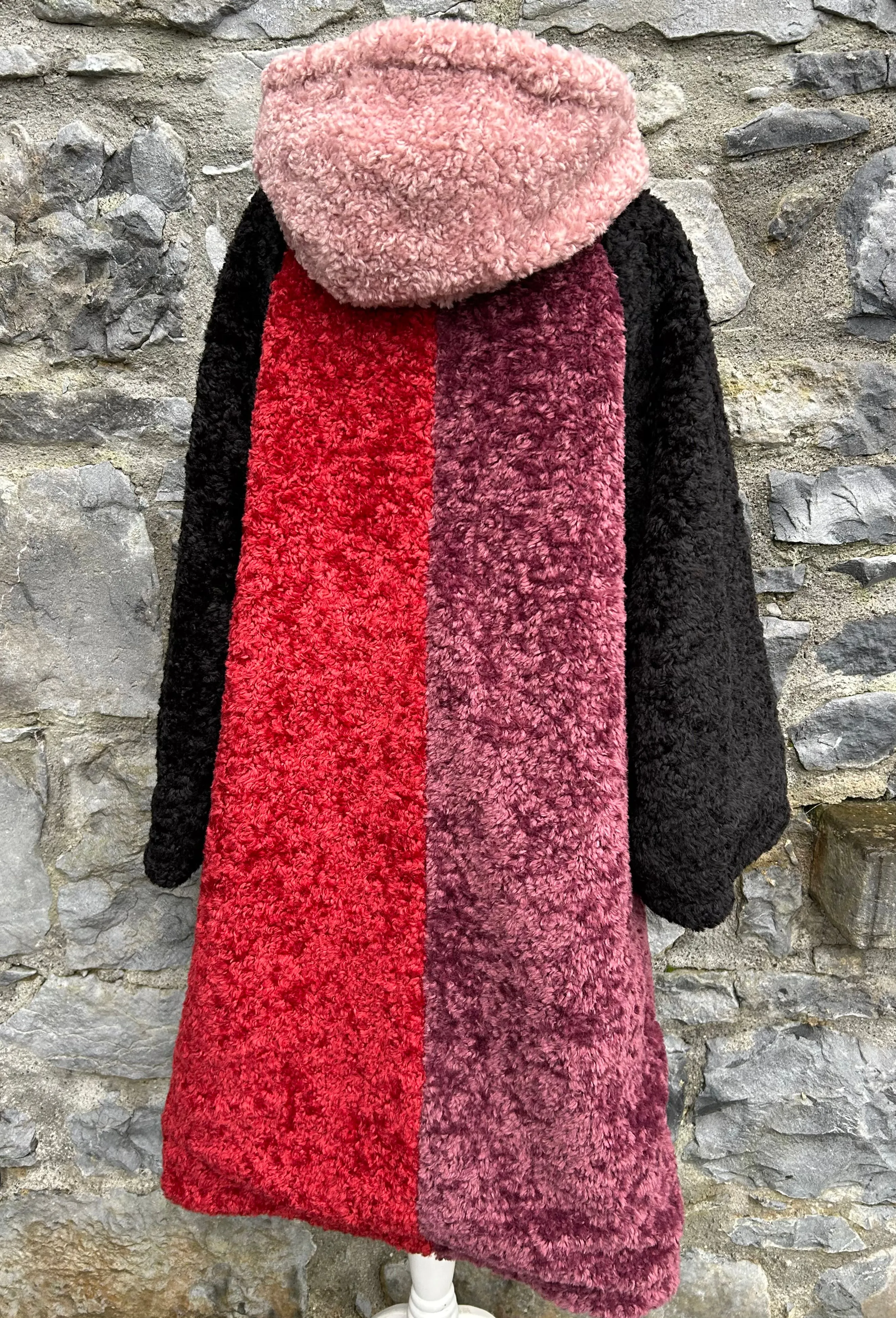 Furry reversible roses coat uk 14