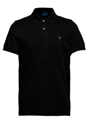 GANT Piqué S/S Polo Regular Black