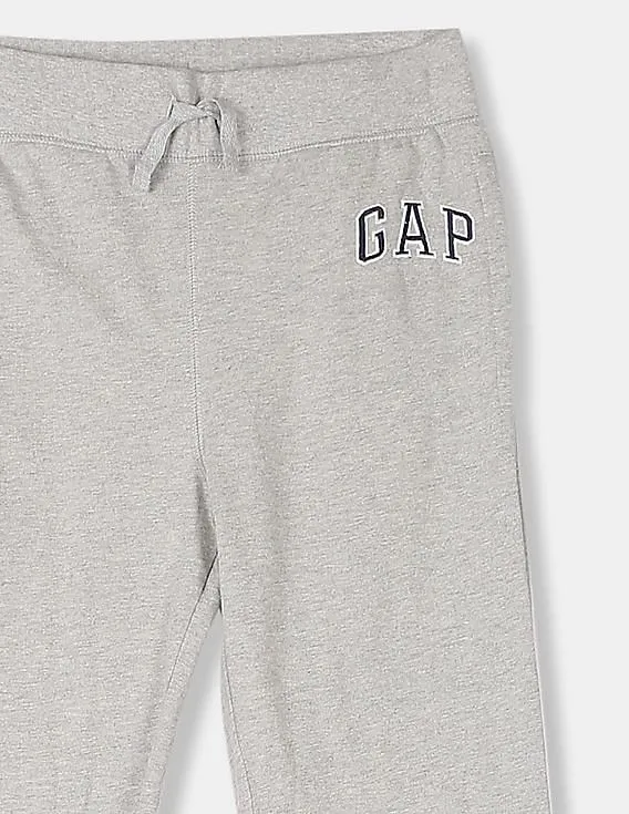 GAP Boys Grey Drawstring Waist Heritage Logo Joggers