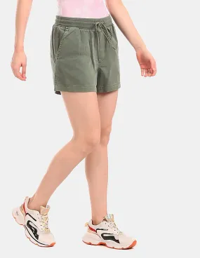 GAP Green Drawstring Waist Woven Pull On Shorts