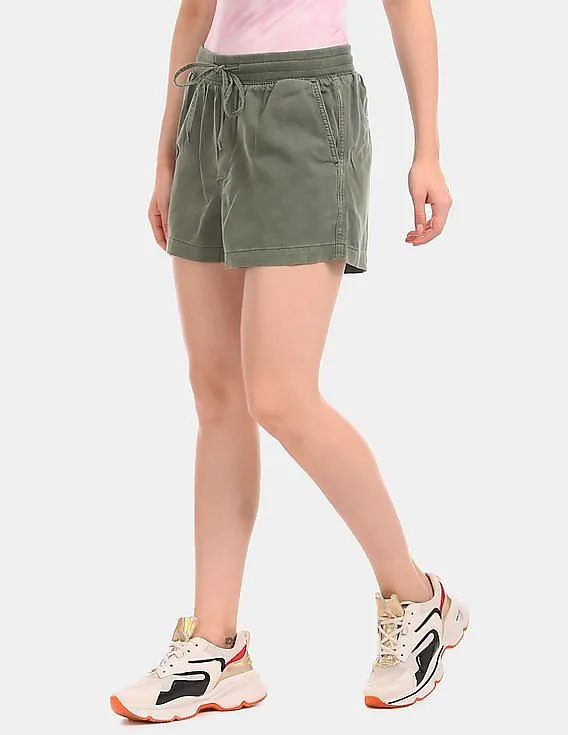 GAP Green Drawstring Waist Woven Pull On Shorts