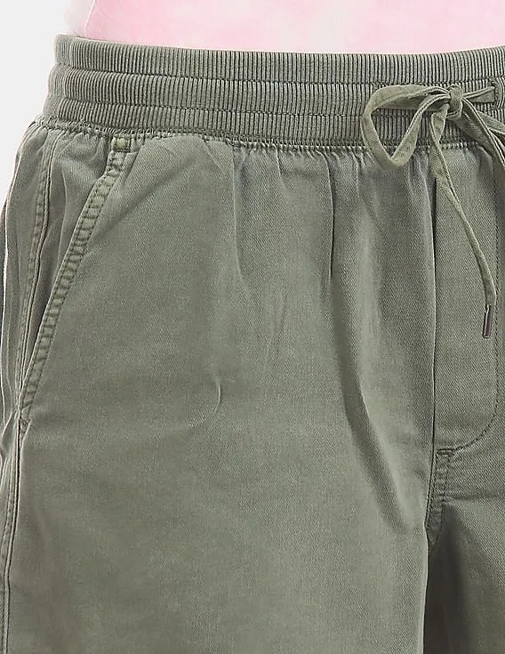 GAP Green Drawstring Waist Woven Pull On Shorts