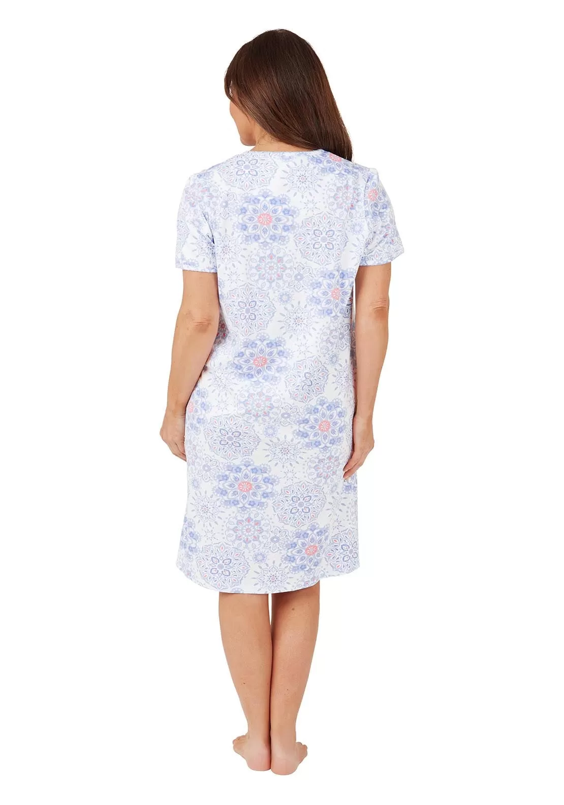 Geo 100% Cotton dress - Blue