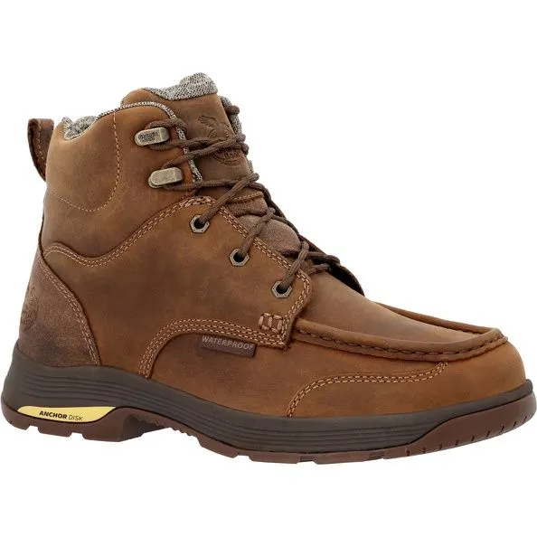 Georgia Men's Brown Athens Superlyte Waterproof 6 Lace Up Work Boot GB00547