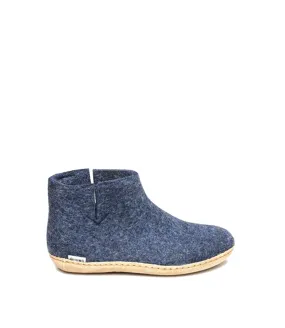 Glerups Boot Leather Sole Blue Denim