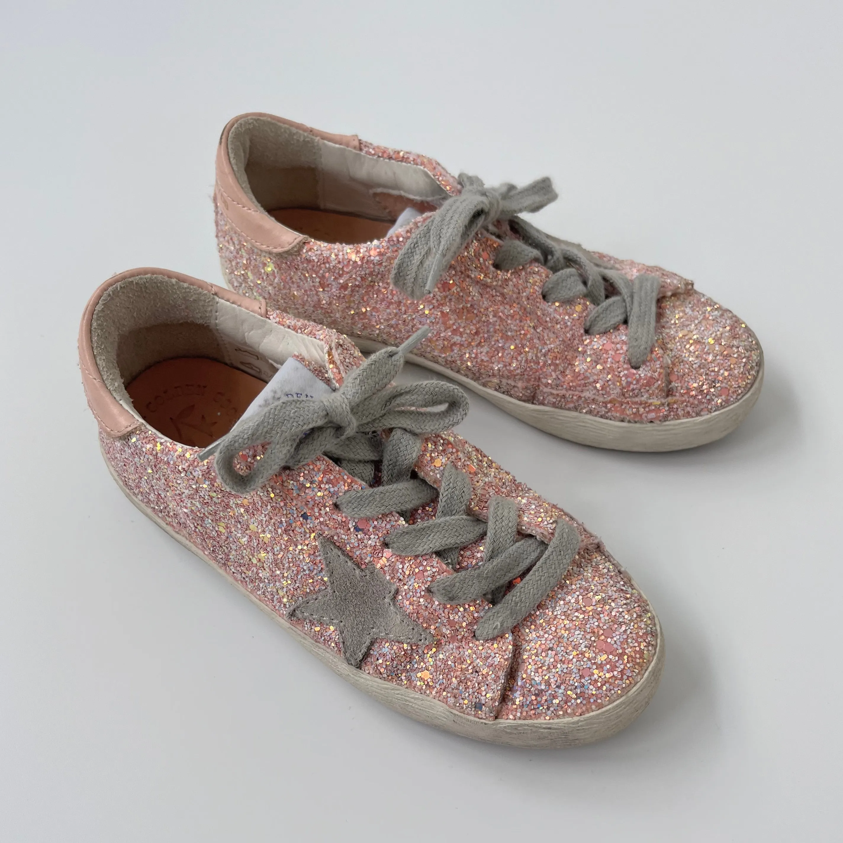 Golden Goose x Bonpoint Pink Glitter Sneakers: Size EU 33