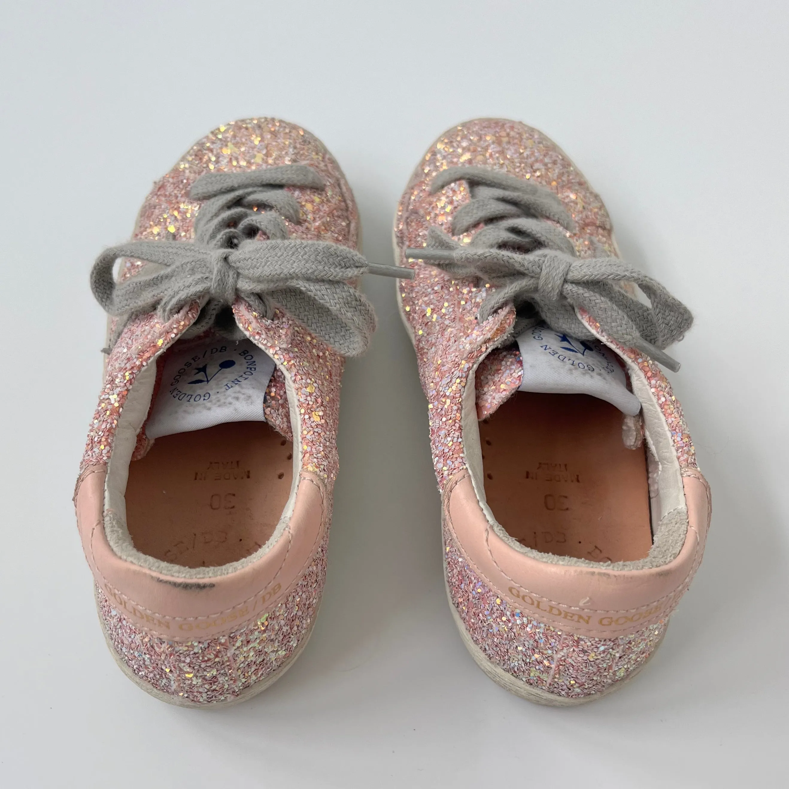 Golden Goose x Bonpoint Pink Glitter Sneakers: Size EU 33