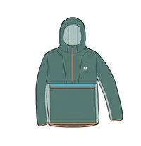 Gusto Recycled Windshell Anorak - Deep Sea