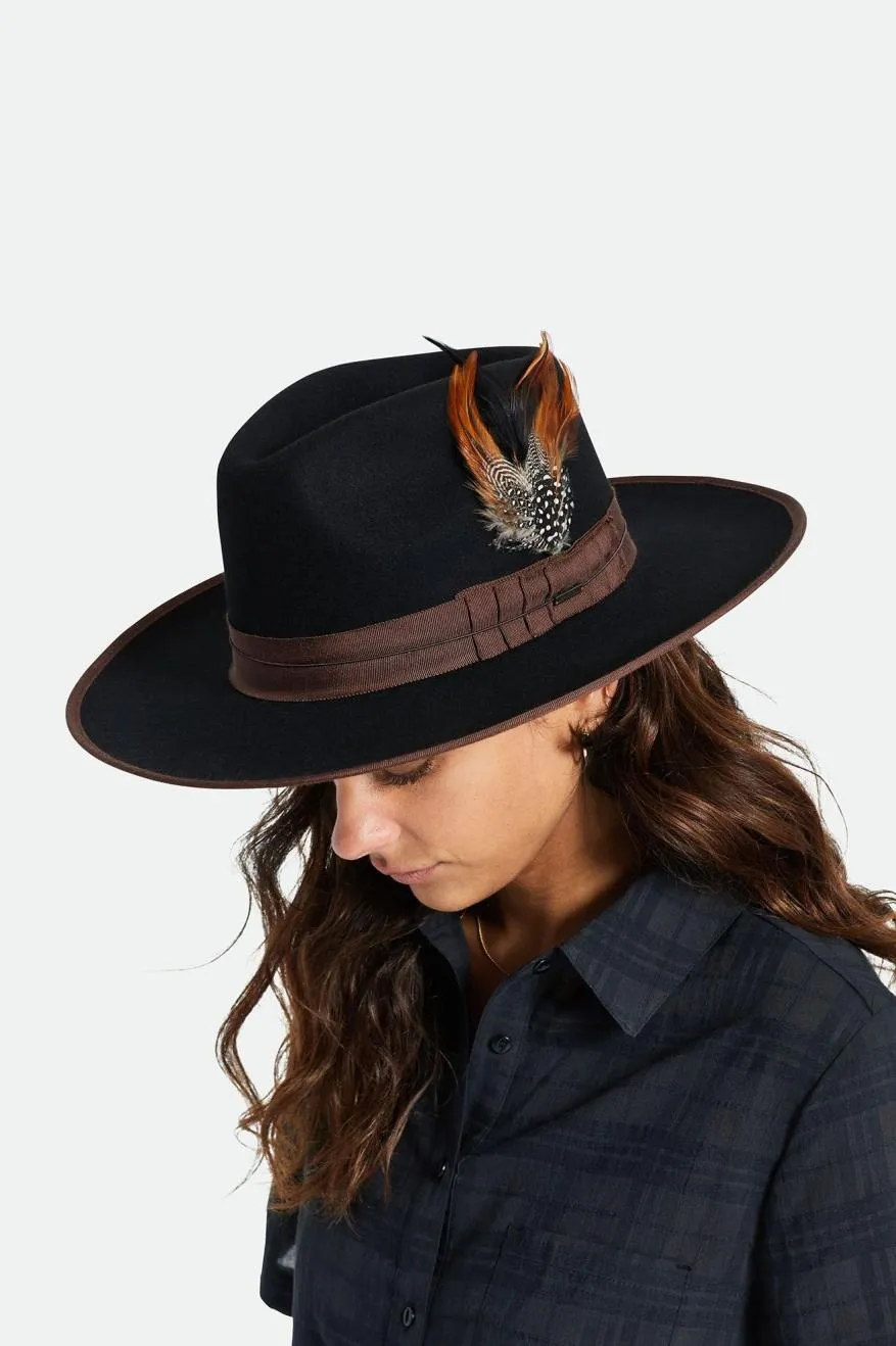 Hat Feather - Burnt Orange/Black/Mahogany