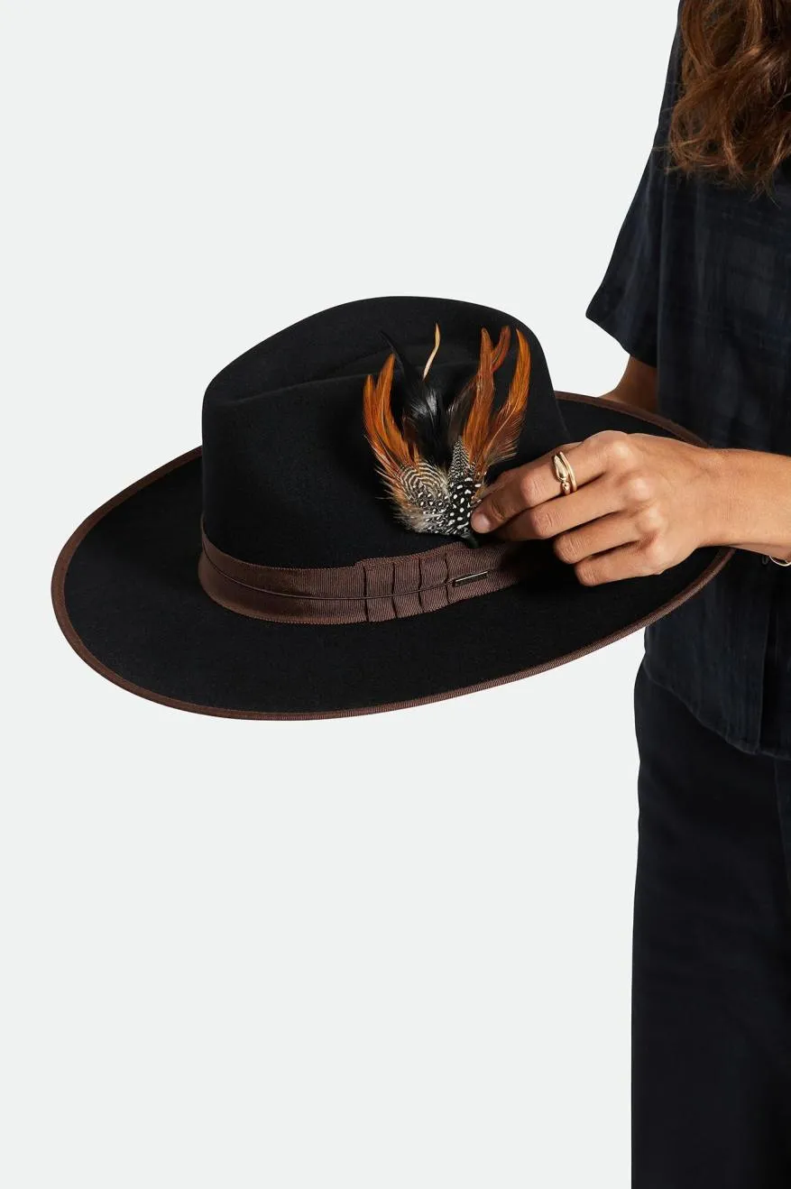 Hat Feather - Burnt Orange/Black/Mahogany