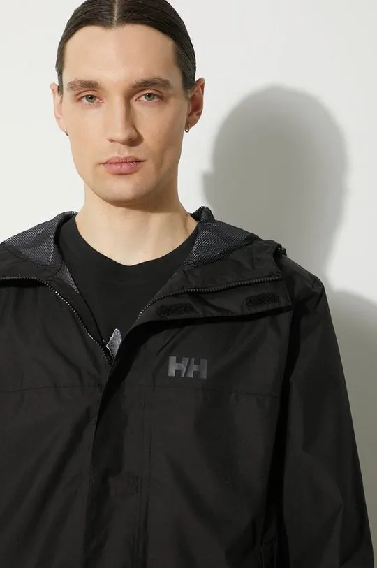 Helly Hansen rain jacket Vancouver men's black color