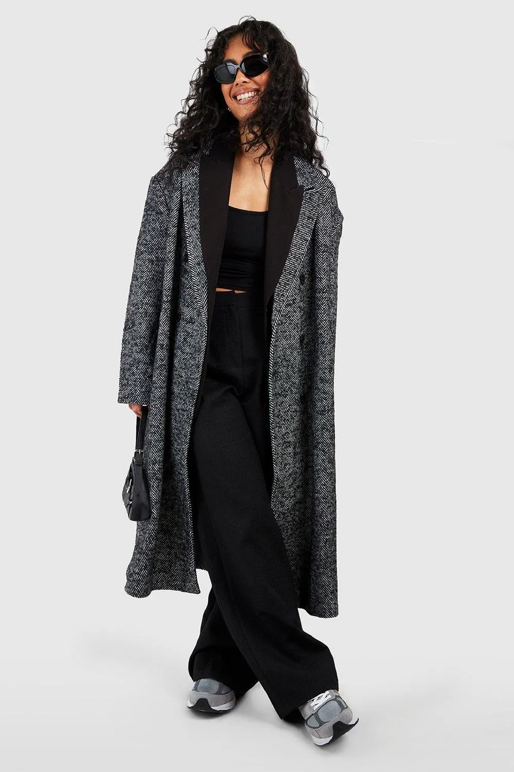 Herringbone Oversized Coat