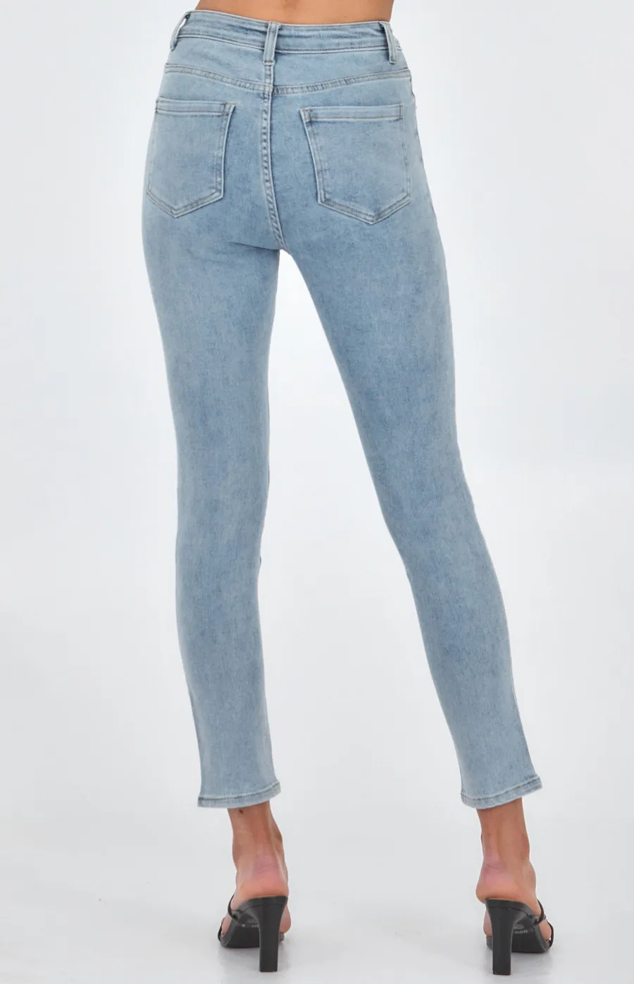 High Waist Denim with Seam and Split Detail (SDM110)