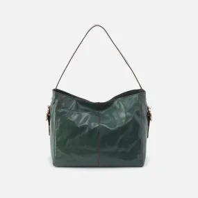 Hobo Render Shoulder Bag Polished Leather Sage Leaf