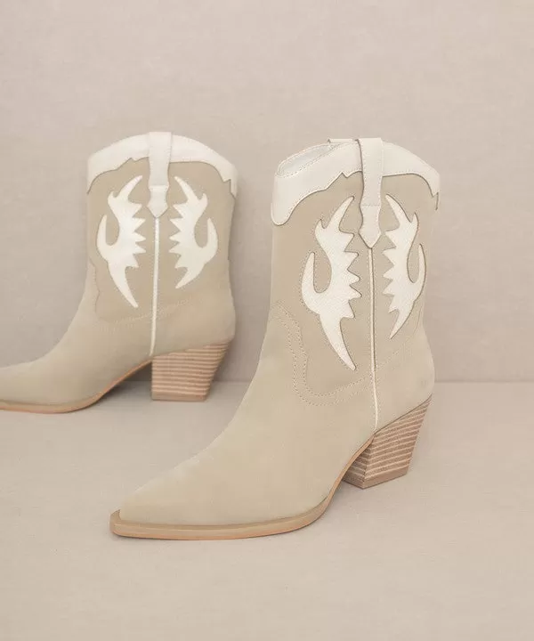 Houston Western - Layered Panel Cowboy Boots