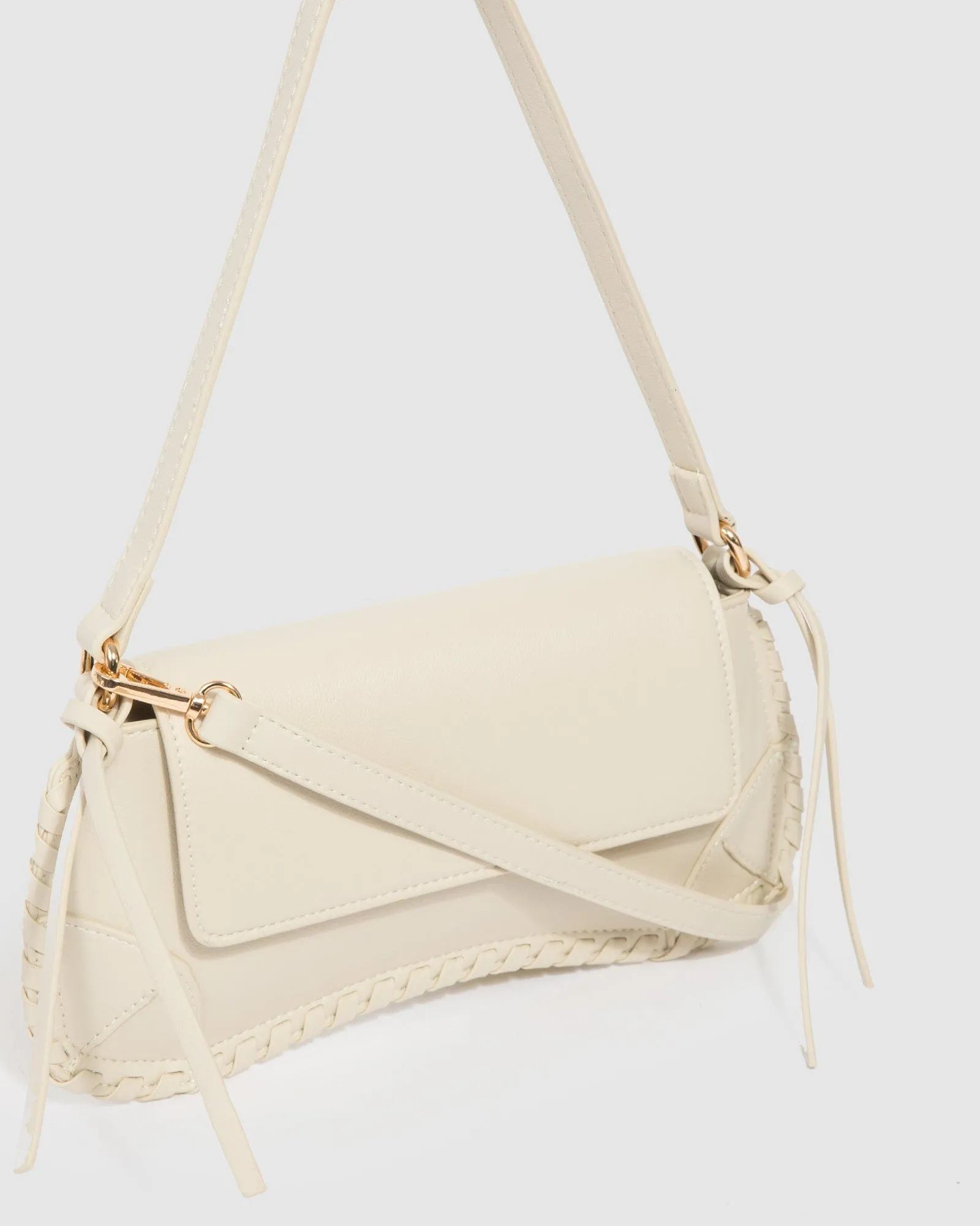 Ivory Pia Curved Shoulder Bag