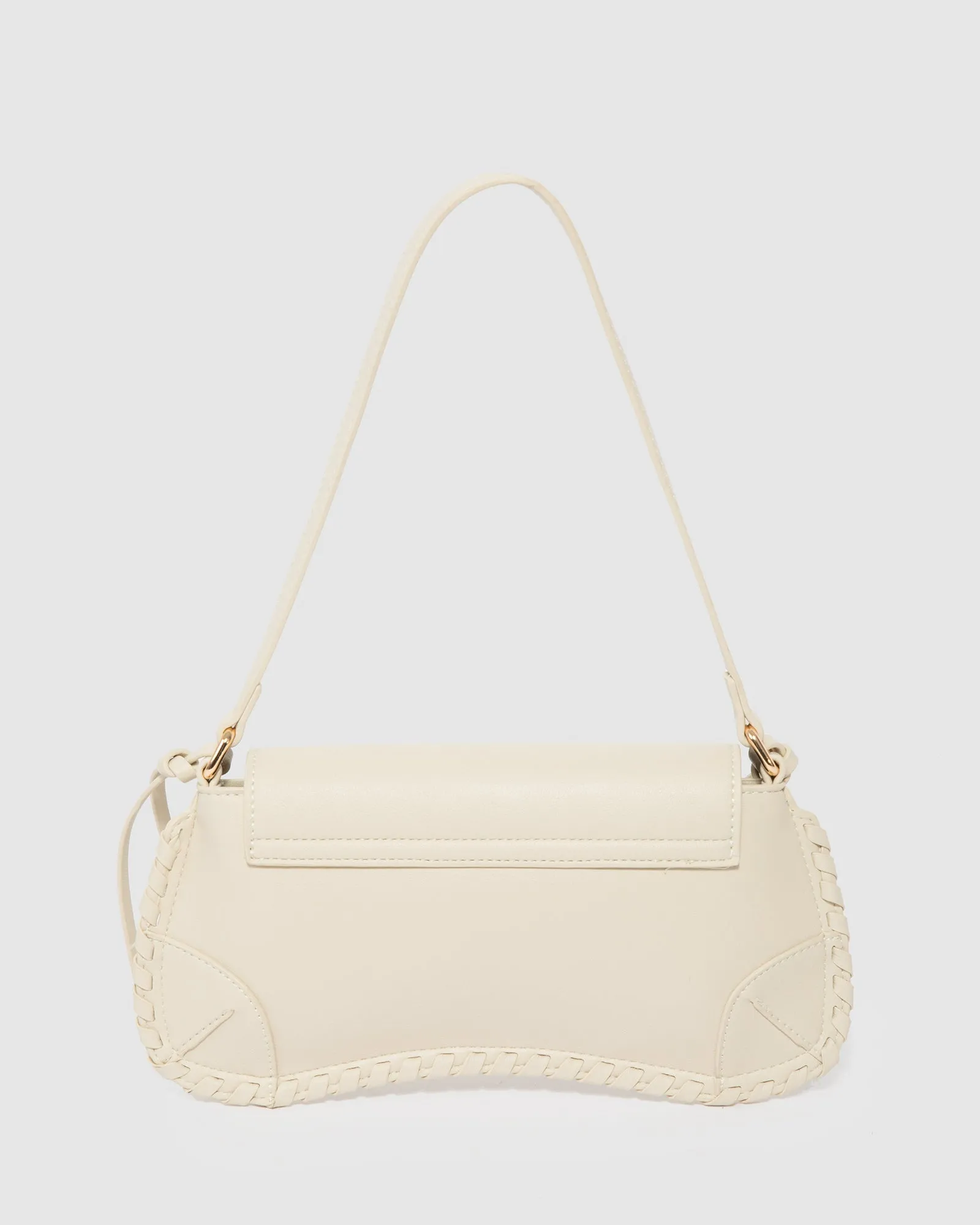 Ivory Pia Curved Shoulder Bag