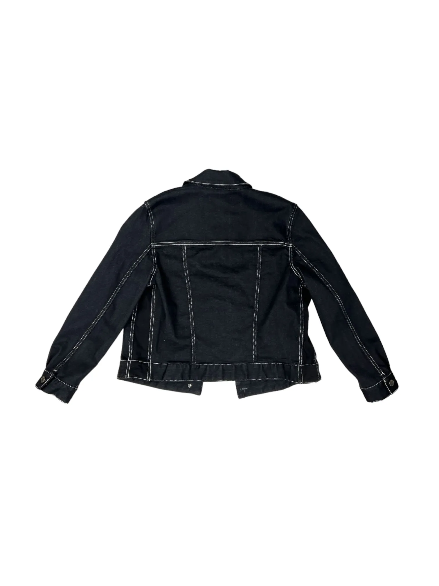 Jacket Denim By 7 For All Mankind In Black Denim, Size: L