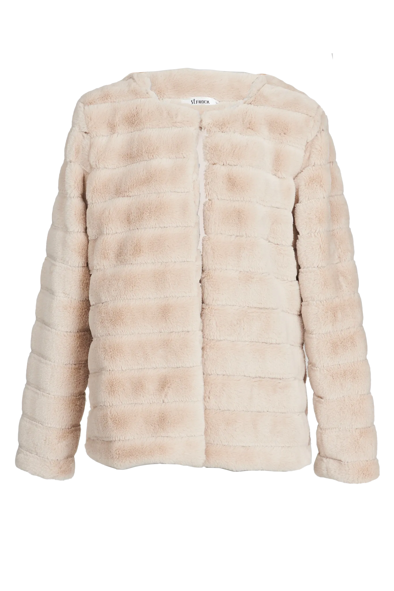 Josette Faux Fur Coat In Beige