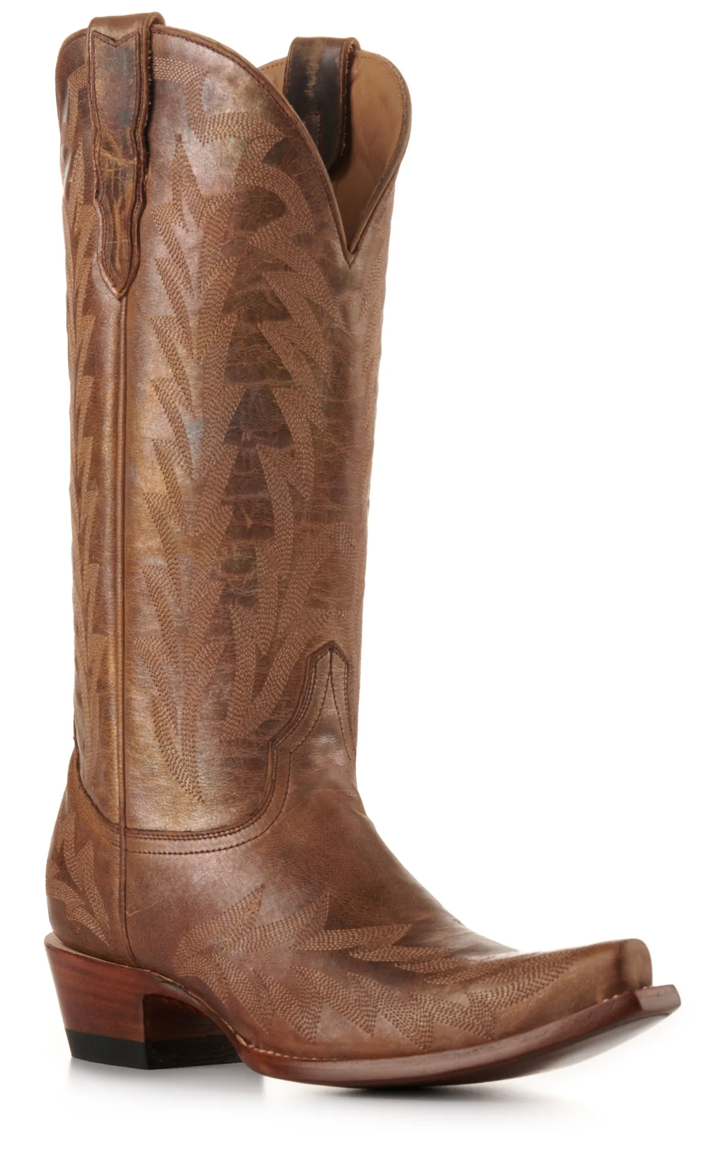 JRC & Sons Women's McClain Snip Toe Cowboy Boot in Metallic Petrol