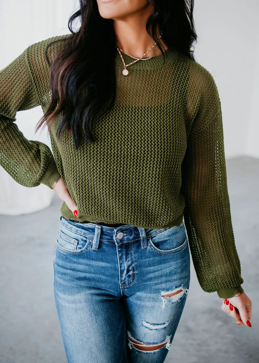 Kali Distressed Knit Sweater