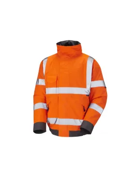 Leo Workwear - J01 Chivenor Class 3 Bomber Jacket - Orange - 2020ppe Size S