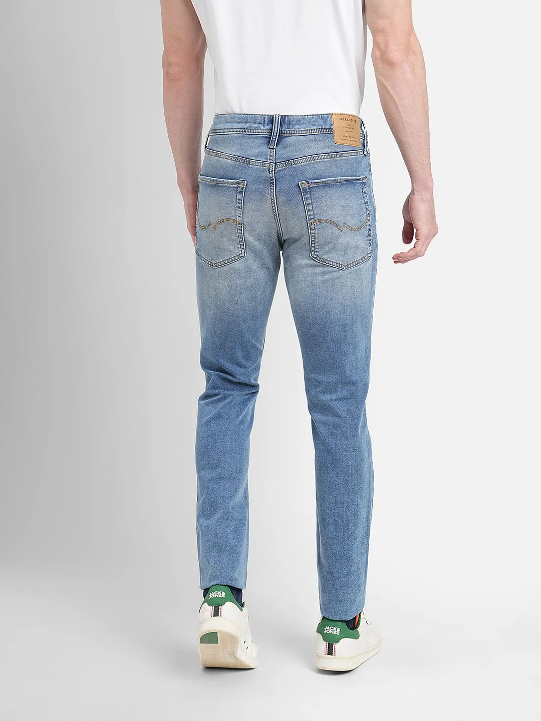 Light Blue Low Rise Distressed Ben Skinny Fit Jeans