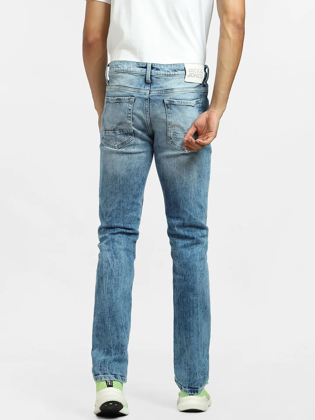 Light Blue Low Rise Distressed Glenn Slim Jeans