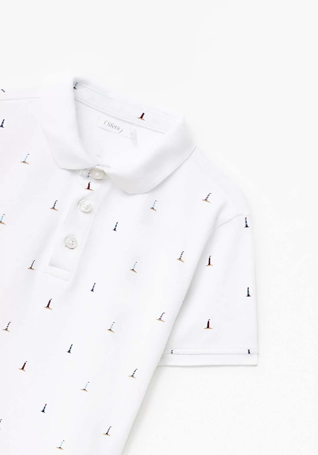 Lighthouse Polo T-Shirt - White