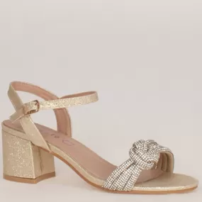 Longueville Block Heeled Sandal - Gold