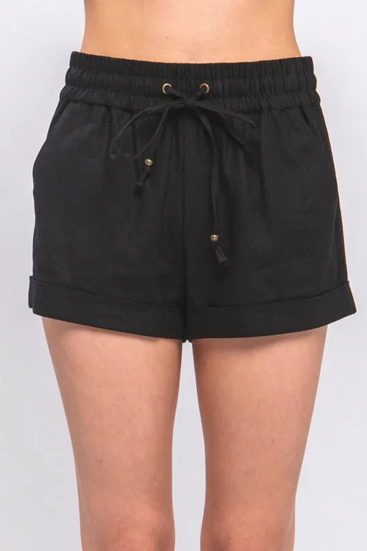 Love Tree Drawstring Shorts - 3 Colors