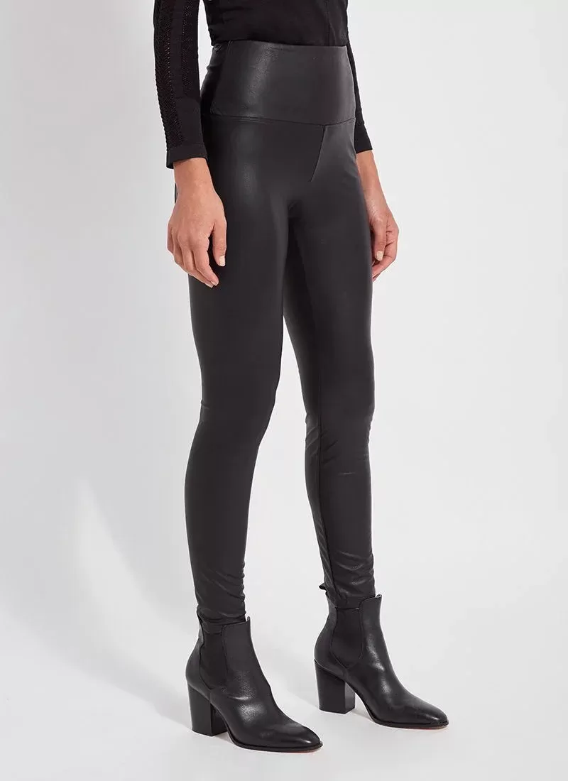 Lysse Textured Leather Legging - Kohl Black