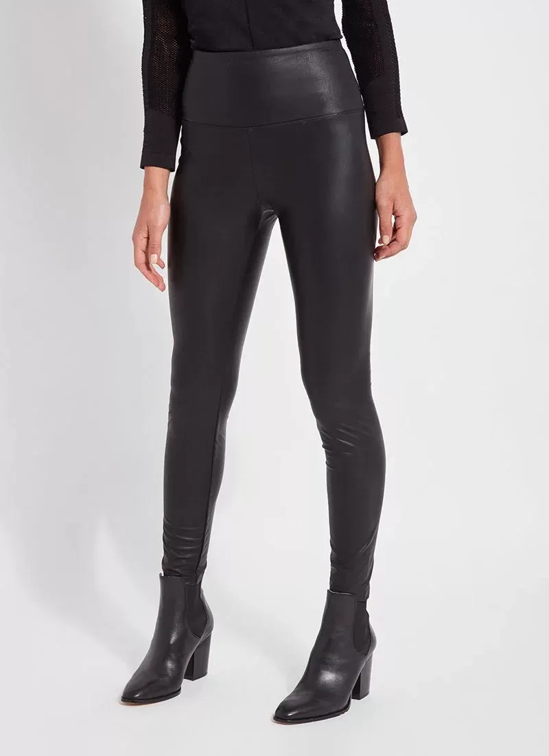 Lysse Textured Leather Legging - Kohl Black