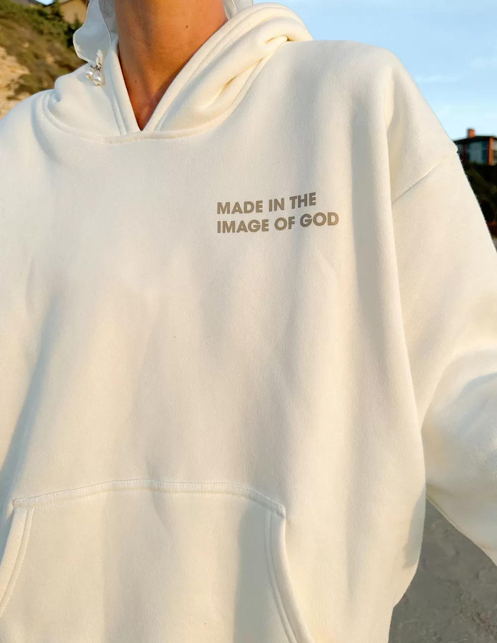 Made in the Image of God Cream Hoodie