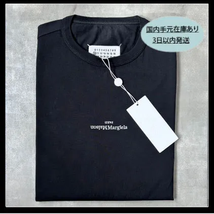 Maison Margiela  |Crew Neck Plain Cotton Short Sleeves Logo Designers