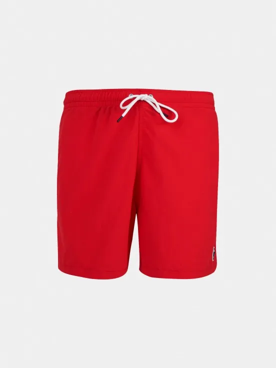 Man's regular fit swim shorts with elastic waistband and drawstring