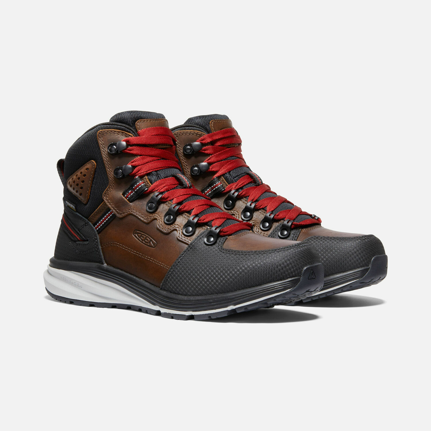 Men's Red Hook Mid Waterproof Soft Toe Boot in Tobacco/Black