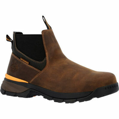 Men's TBD Waterproof Chelsea Work Boot in Brown