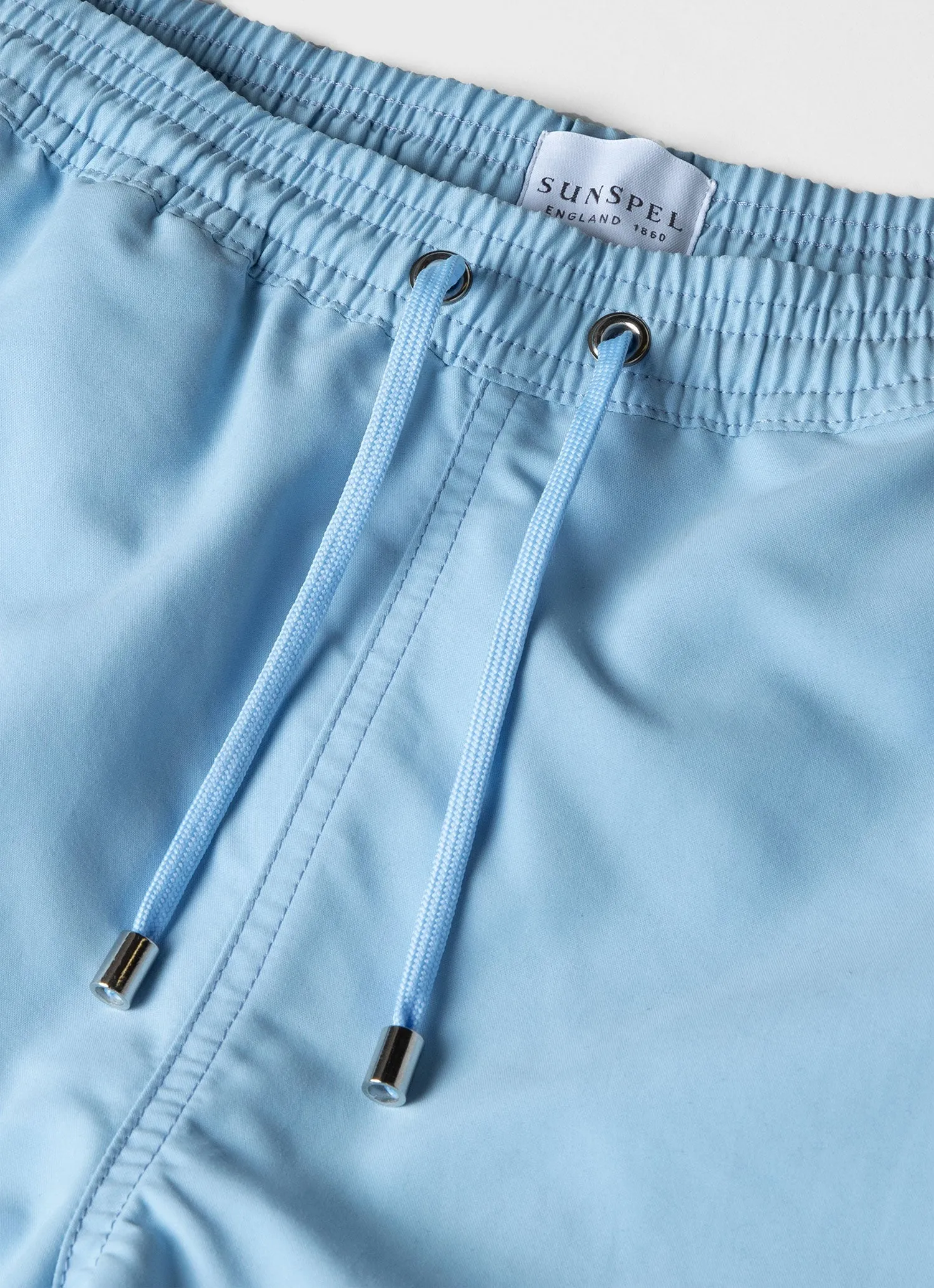 Men's Drawstring Swim Shorts in Light Blue