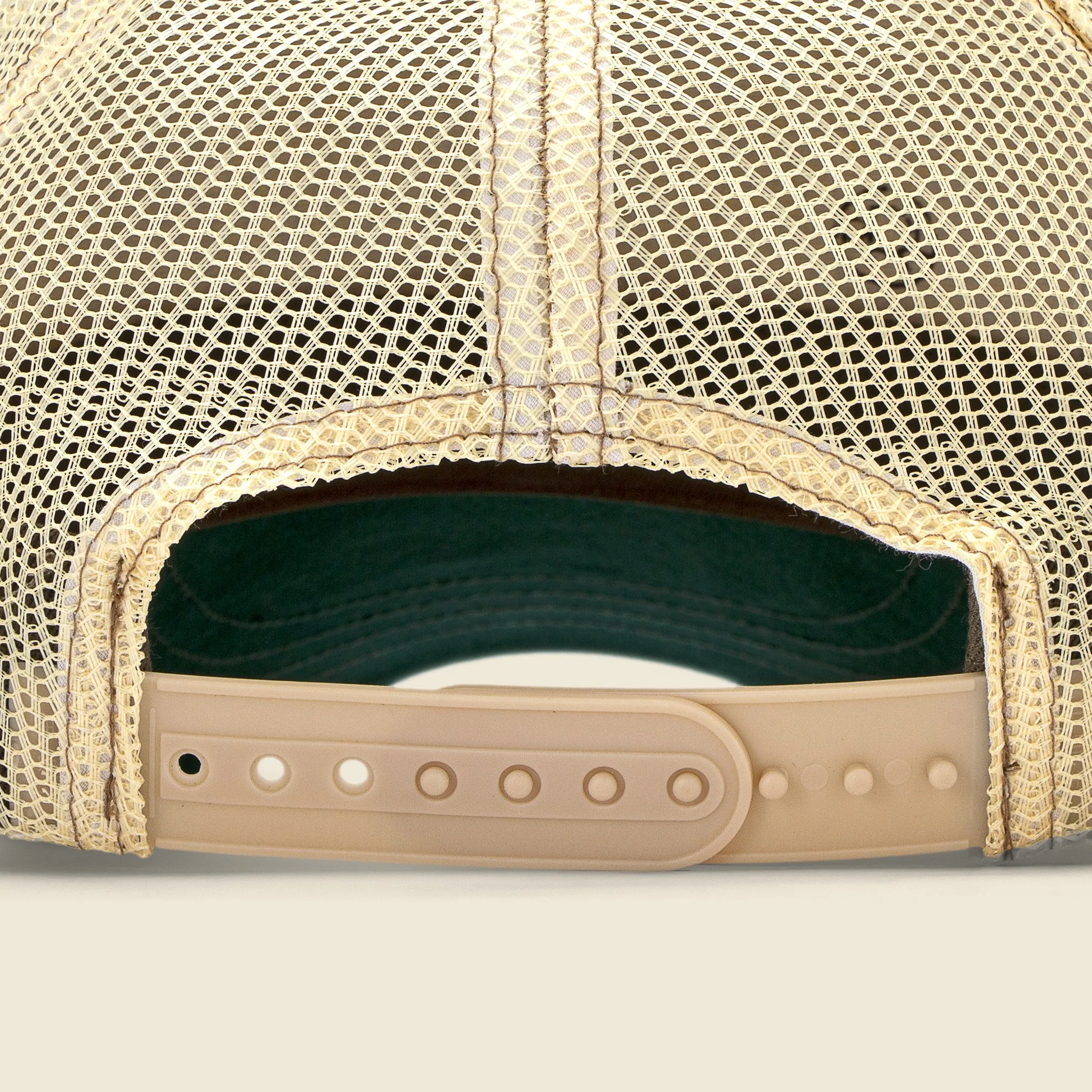 Mesh Canvas Trucker Hat - Tan