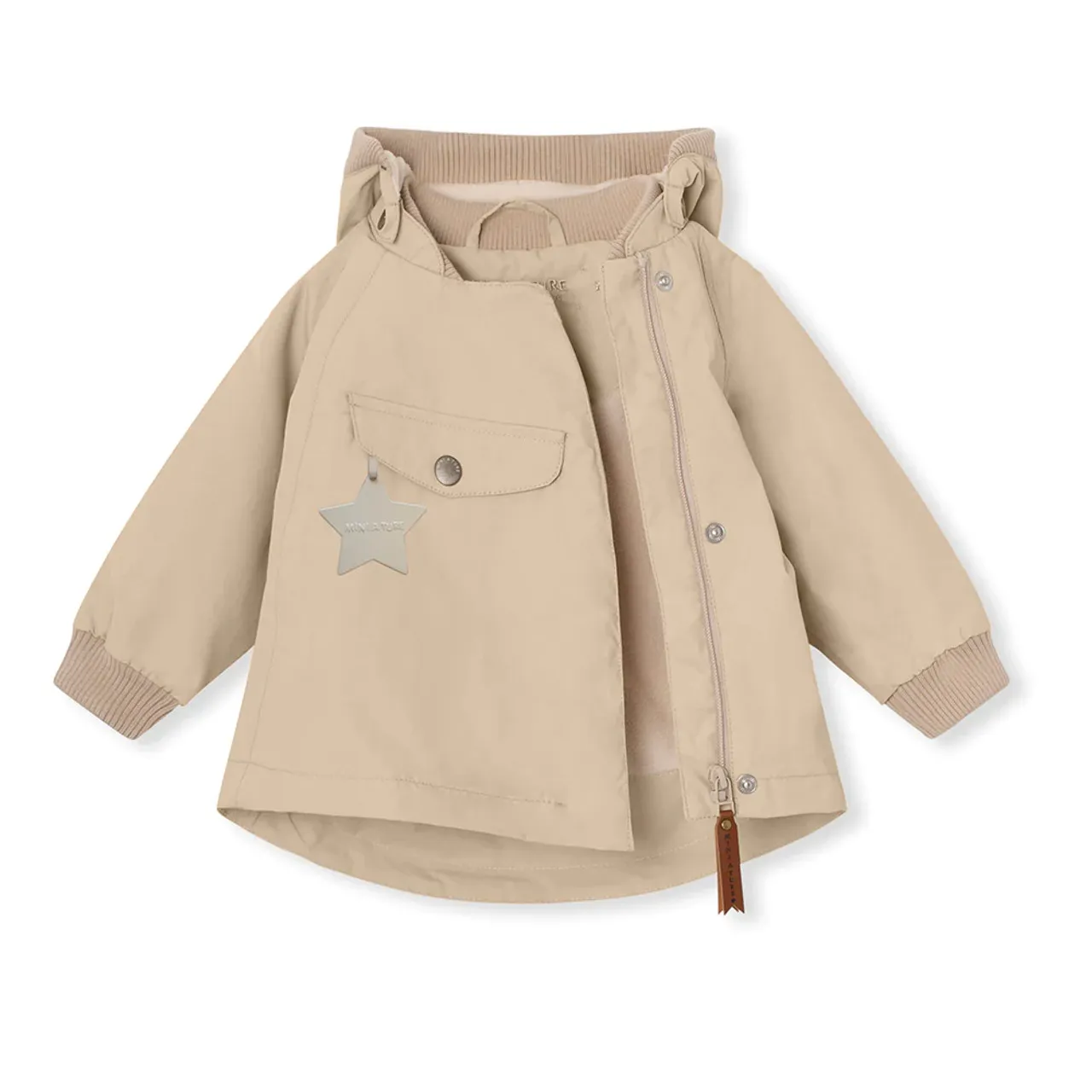 Mini A Ture Matwai Fleece Lined Spring Jacket. Grs 24SS Sesame