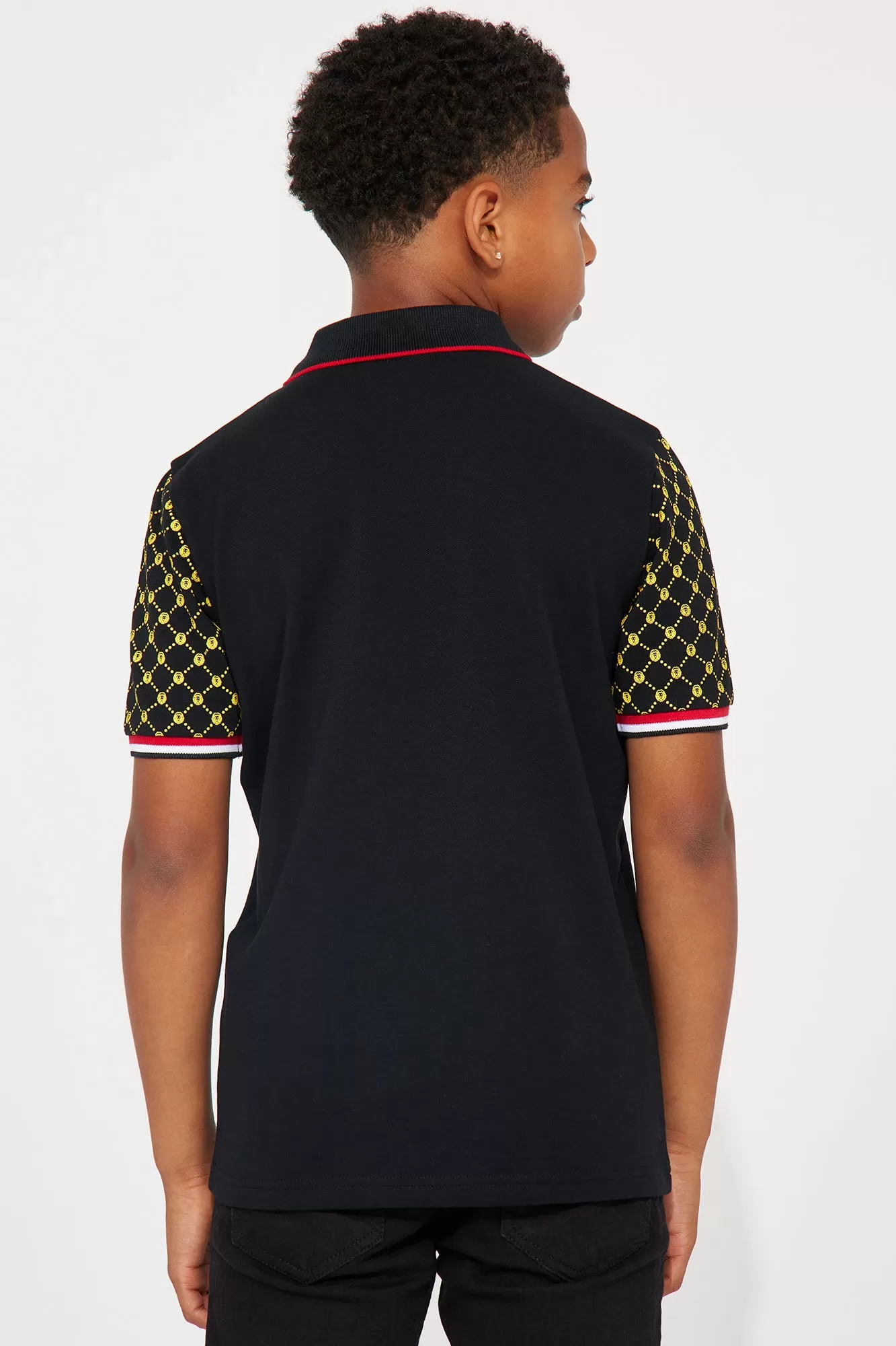 Mini Harry Racing Pique Polo - Black