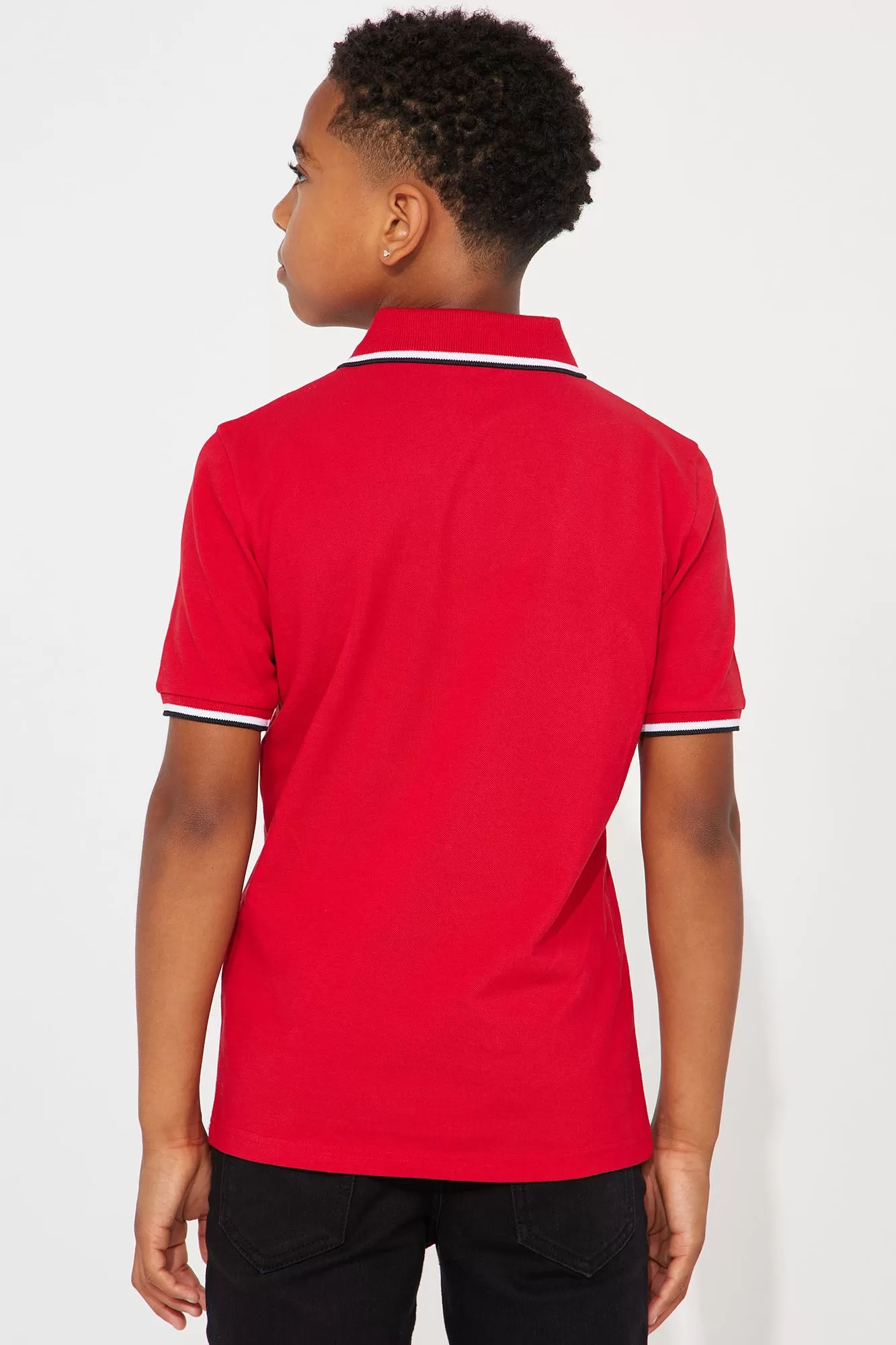 Mini Ronaldo Royal Pique Polo - Red