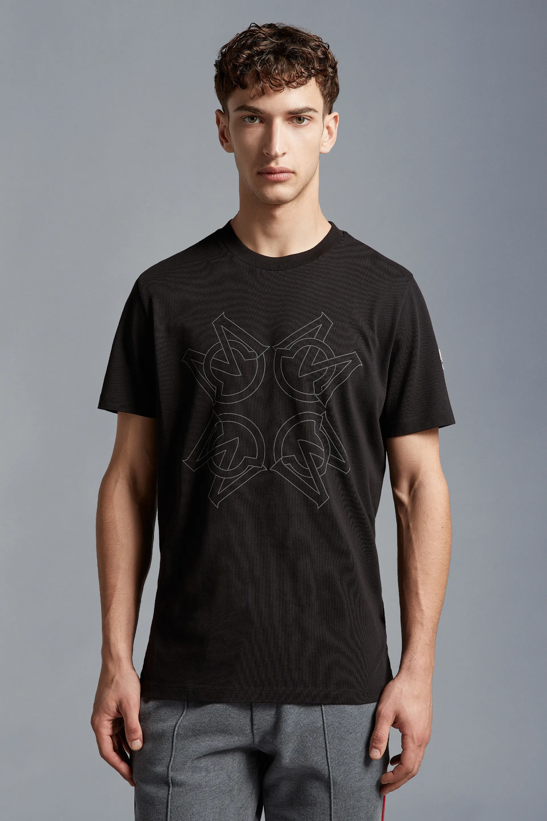 MONCLER  |Crew Neck Street Style Short Sleeves Logo