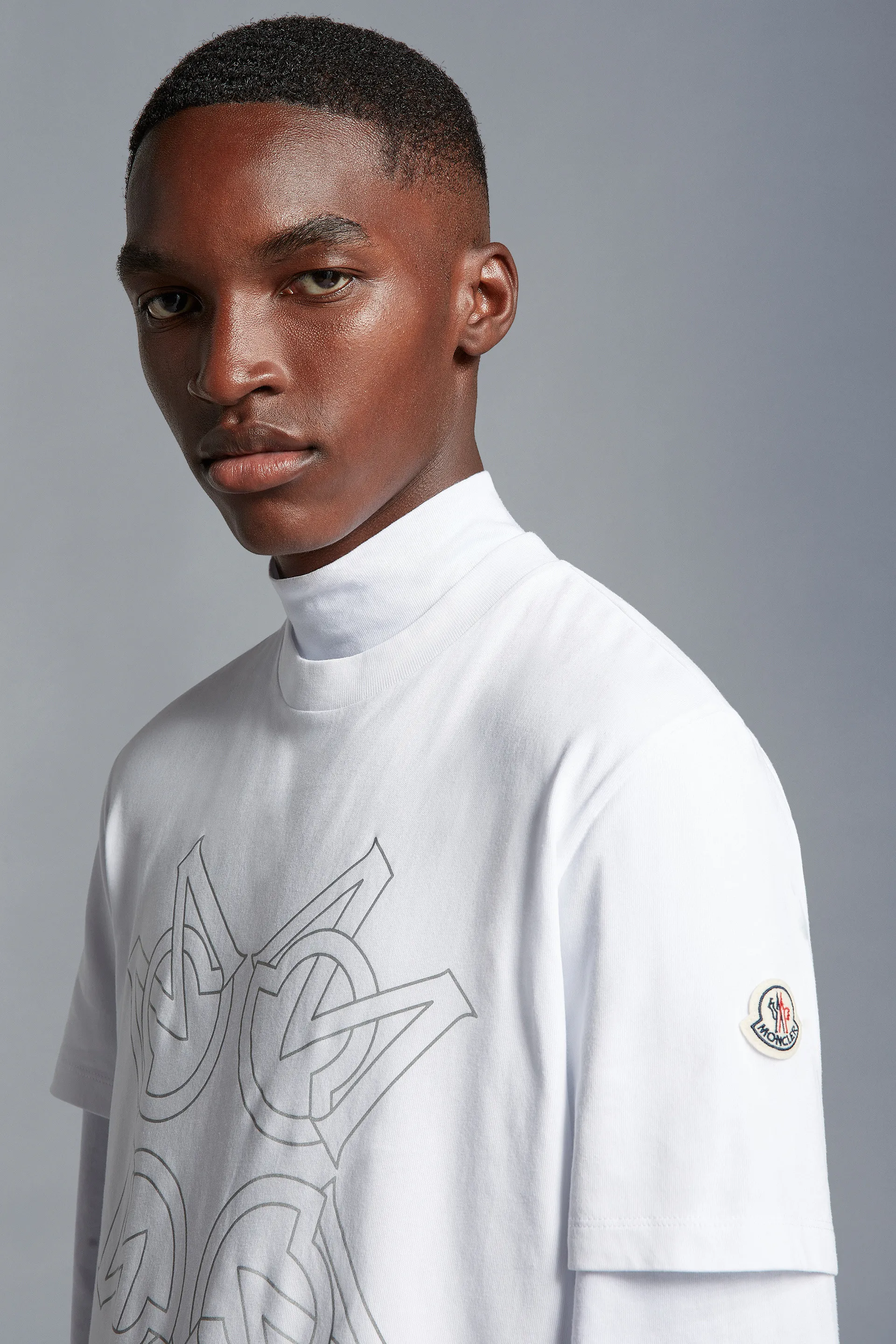 MONCLER  |Crew Neck Street Style Short Sleeves Logo